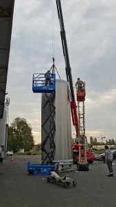 Cuve viticole inox isolée suspendue à Mettray
